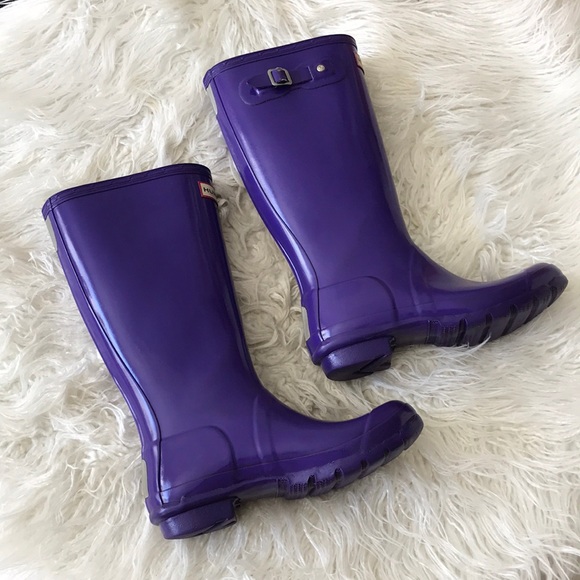 Hunter Shoes - Hunter purple rain boots 6